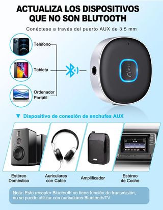 Mohard Receptor Bluetooth 5.3, AUX Adaptador Bluet