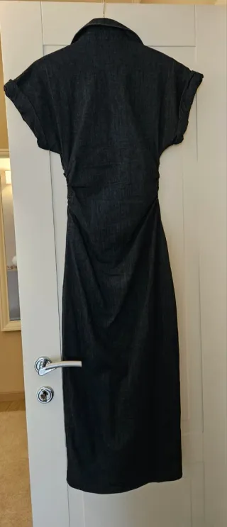 Vestito denim blu con bottoni