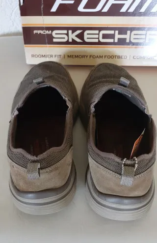 Skechers Relaxed Fit Mocasines Beige/Cinza