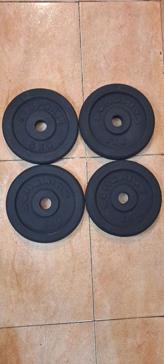 PESAS 4 DISCOS DE 5KG DE 30MM SALTER