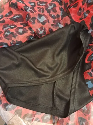 Gonna a fantasia leopardata rossa