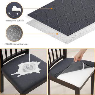 Fuloon Fundas per Sedie, Confezione da 6 Fundas per Sedie Aggiustabili