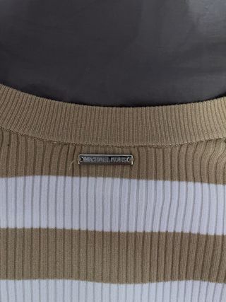 Top de punto Michael Kors rayas botones