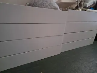 Cabecero de madera blanco