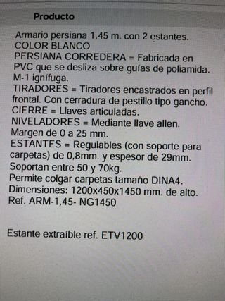 Armario archivador metálico despacho