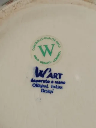 Partavaso ceramica decorata a mano italian design