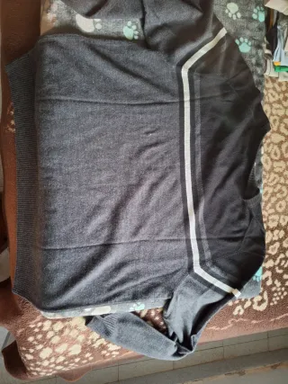 Jersey caballero gris rayas blancas