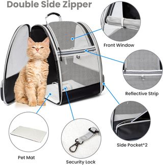 Transportin Gato Mochilas para Gatos y Perros, Bol