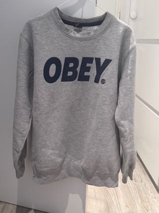 Sudadera Obey Gris Talla M