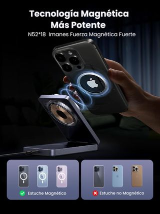 UGREEN MagFlow Cargador Inalámbrico, Estación de C