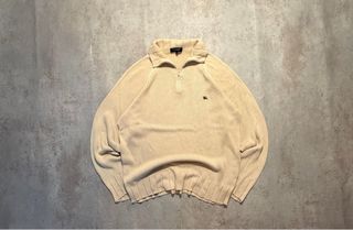 Jersey Burberry Beige Media Cremallera Logo