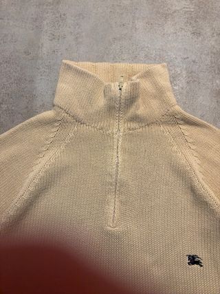 Jersey Burberry Beige Media Cremallera Logo