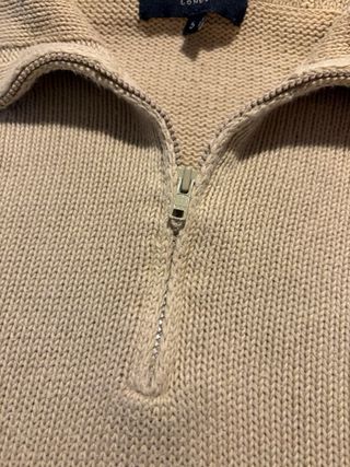 Jersey Burberry Beige Media Cremallera Logo