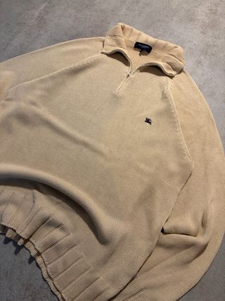 Jersey Burberry Beige Media Cremallera Logo