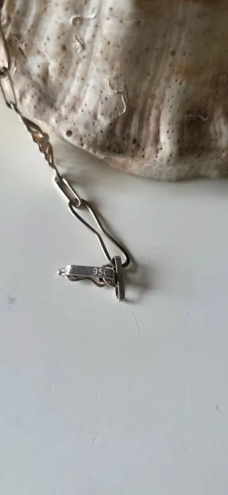 Pulsera fina de plata de 950