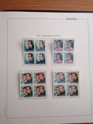ÁLBUM SELLOS ESPAÑA AÑOS 1975 A 1978**MNH. BLOQUE