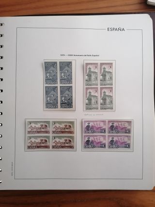 ÁLBUM SELLOS ESPAÑA AÑOS 1975 A 1978**MNH. BLOQUE