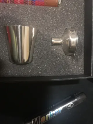 Petaca Acero Inoxidable Cuadros Escoceses