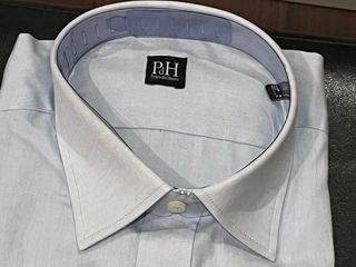 Camisa Pedro del Hierro Azul Manga Larga