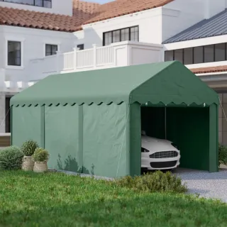 Garaje Exterior Coche 6x3m Verde
