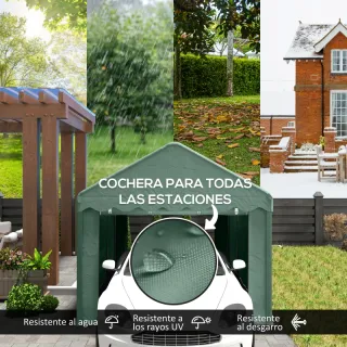 Garaje Exterior Coche 6x3m Verde