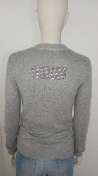 Jersey gris con pedrería