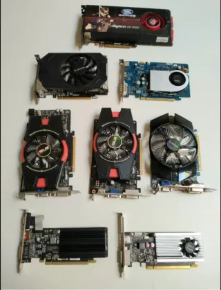 Lote de 8 Tarjetas Gráficas (Sin Probar)