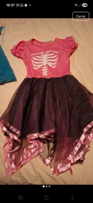 Disfraz esqueleto niña