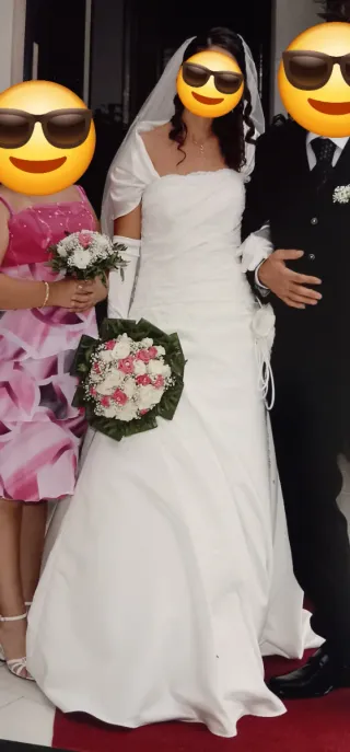 Abito da sposa colore seta