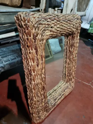 Espejo Marco Mimbre