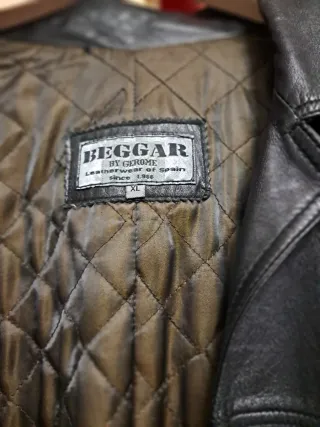 Chaqueta de piel BEGGAR tres cuartos hombre