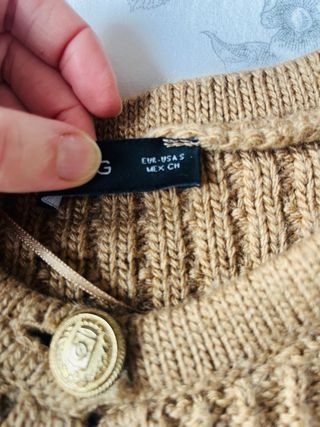 Chaqueta Mango camel Botones Talla S