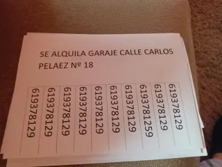 Alquiler garaje