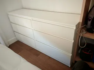 Cómoda blanca Ikea 6 cajones