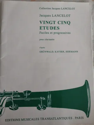 Libro de Clarinete Vingt Cinq Etudes