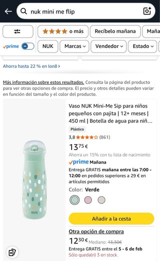 ¡NUEVO! Botella NUK Mini-Me Flip 450ml