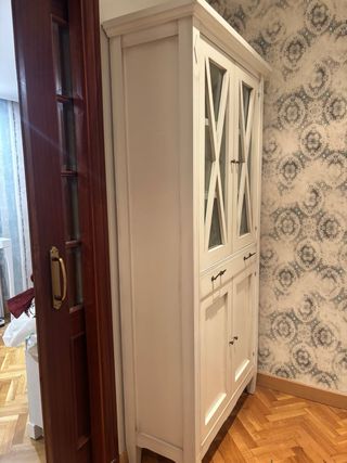 Mueble Vitrina Aparador Madera y Cristal
