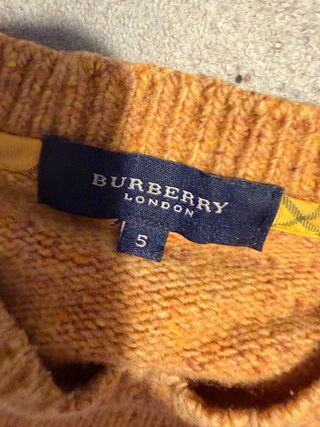 Jersey Lana Burberry Logo Bordado Old Money