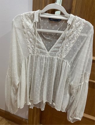 Blusa Zara Encaje