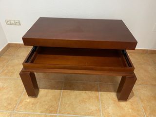 Mesa centro elevable madera