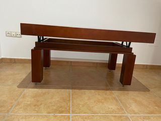 Mesa centro elevable madera