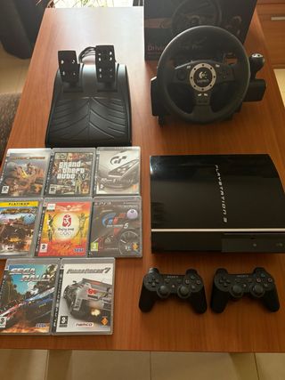 PS3 + Volante Logitech Driving Force Pro + Juegos