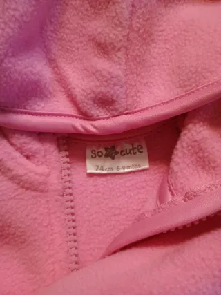Giacchino bimba rosa con cappuccio