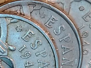 Lote 6 mone 50cts níquel 1949 *51*52*53*54*56*62