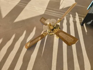 Ventilador de techo madera y metal