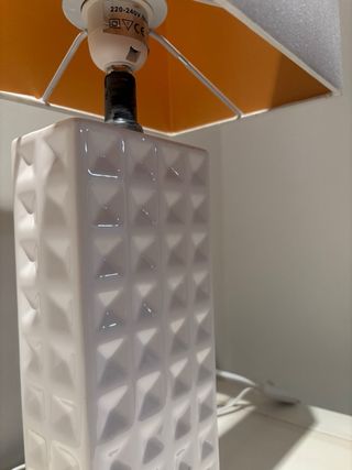 Dúo Lámparas Cerámica y Tela