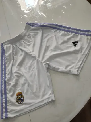Pantalón corto Real Madrid niño Adidas blanco