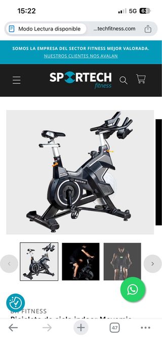 Bicicleta BH Movemia Ciclo Indoor Magnética