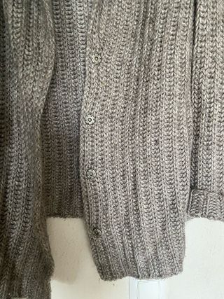 Cárdigan Oversize Lana Mango T M