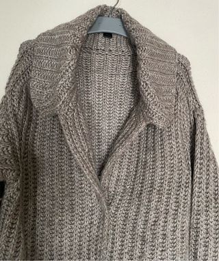 Cárdigan Oversize Lana Mango T M